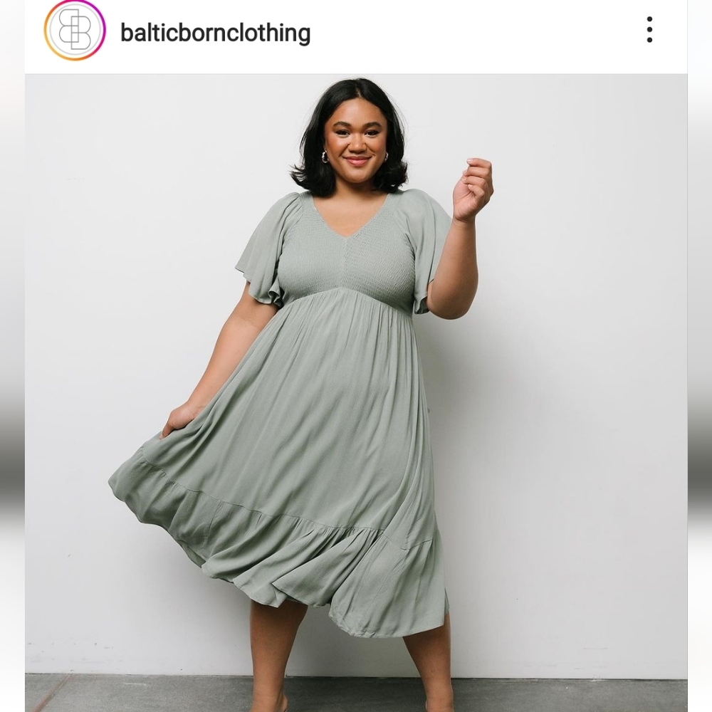 Baltic Born Green midi dress